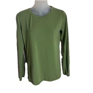 Woolly Shirt Womens Medium Everyday Merino Wool Green Performance Base Layer Top
